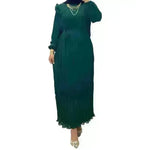 Classy Solid Color Turtleneck With Loose Abaya Dress for Arab Dubai Turkey Middle East Women - EX-STOCK CANADA