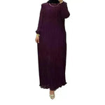 Classy Solid Color Turtleneck With Loose Abaya Dress for Arab Dubai Turkey Middle East Women - EX-STOCK CANADA