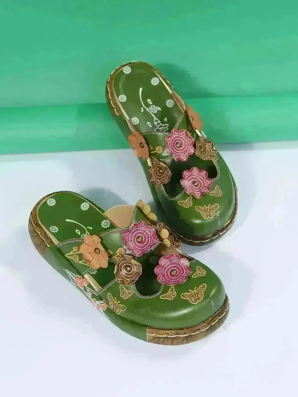 Closed-toe Women Non-slip Floral Slippers - EX-STOCK CANADA