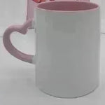 Coated Mug Heart Shaped Handle Inner Color Cup Ceramic Cup Customized - EX-STOCK CANADA