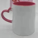 Coated Mug Heart Shaped Handle Inner Color Cup Ceramic Cup Customized - EX-STOCK CANADA