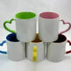 Coated Mug Heart Shaped Handle Inner Color Cup Ceramic Cup Customized - EX-STOCK CANADA