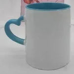 Coated Mug Heart Shaped Handle Inner Color Cup Ceramic Cup Customized - EX-STOCK CANADA