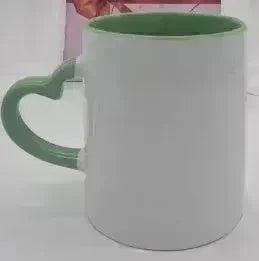 Coated Mug Heart Shaped Handle Inner Color Cup Ceramic Cup Customized - EX-STOCK CANADA