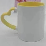 Coated Mug Heart Shaped Handle Inner Color Cup Ceramic Cup Customized - EX-STOCK CANADA