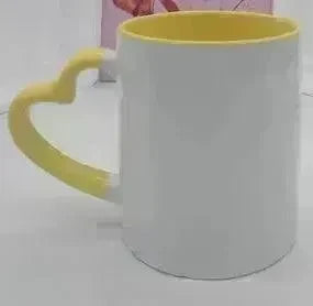 Coated Mug Heart Shaped Handle Inner Color Cup Ceramic Cup Customized - EX-STOCK CANADA