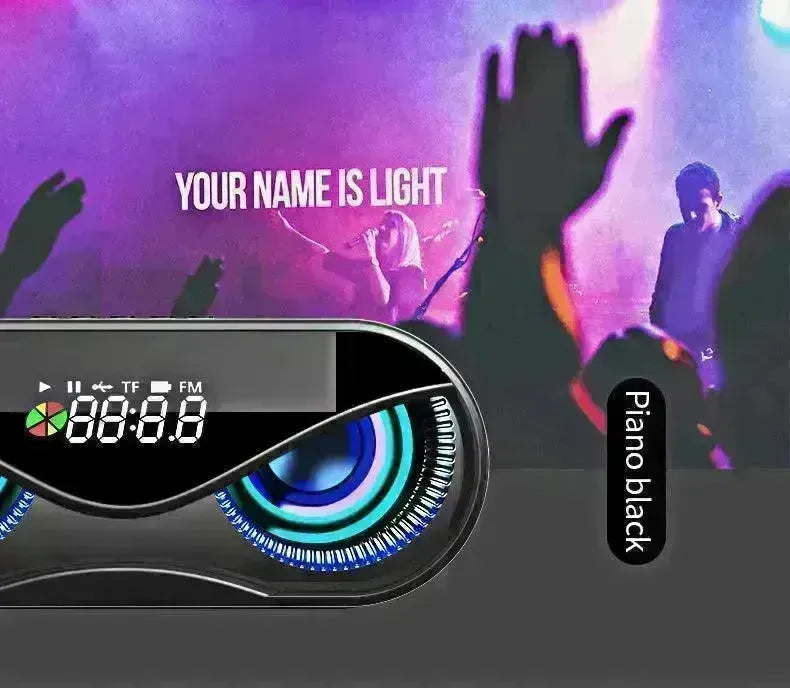 Colorful lights, dual speakers, digital buttons, song, Bluetooth speaker - EX-STOCK CANADA