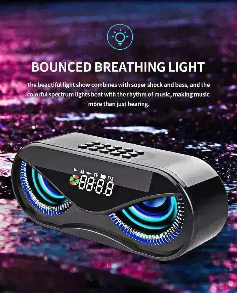 Colorful lights, dual speakers, digital buttons, song, Bluetooth speaker - EX-STOCK CANADA