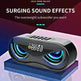 Colorful lights, dual speakers, digital buttons, song, Bluetooth speaker - EX-STOCK CANADA
