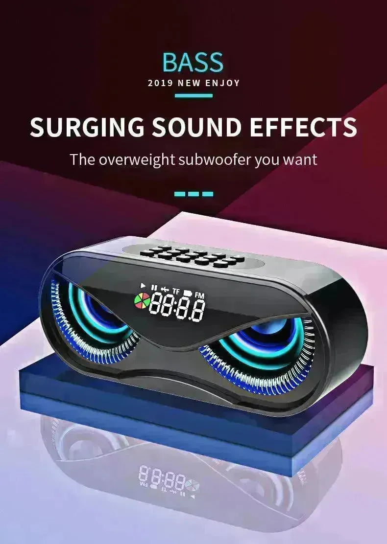 Colorful lights, dual speakers, digital buttons, song, Bluetooth speaker - EX-STOCK CANADA