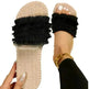 Comfortable EVA Beach Tassel Flat Flip Flop Sandals Fashion Slippers for Women - EX-STOCK CANADA