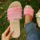 Comfortable EVA Beach Tassel Flat Flip Flop Sandals Fashion Slippers for Women - EX-STOCK CANADA