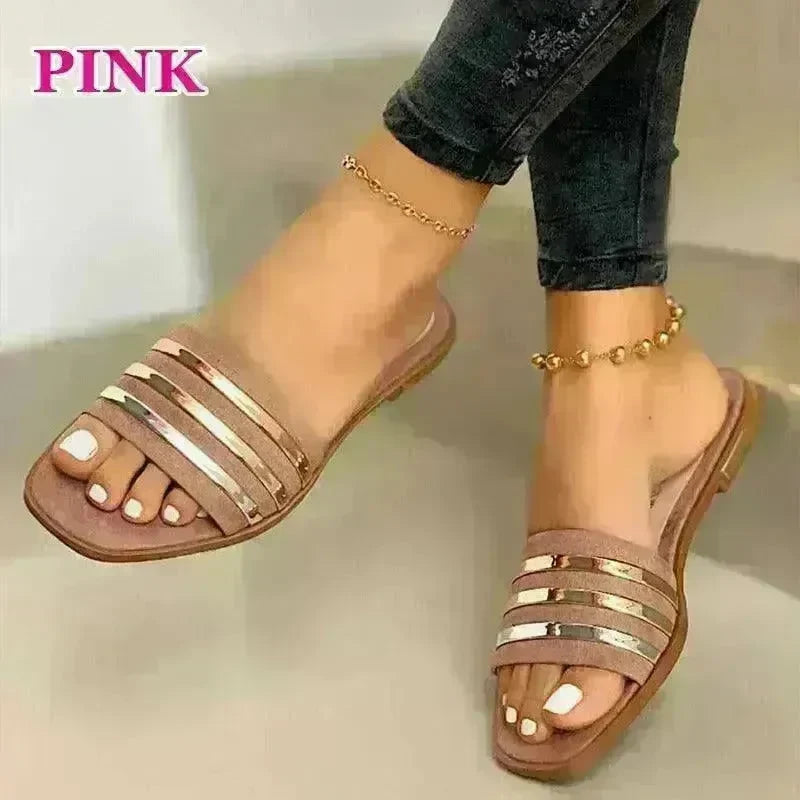 Comfortable Flat Slippers Women - EX-STOCK CANADA