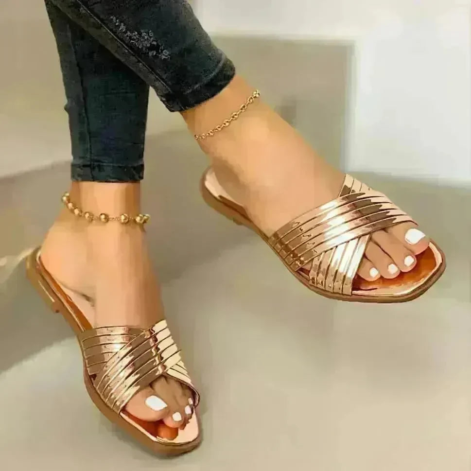 Comfortable Flat Slippers Women - EX-STOCK CANADA