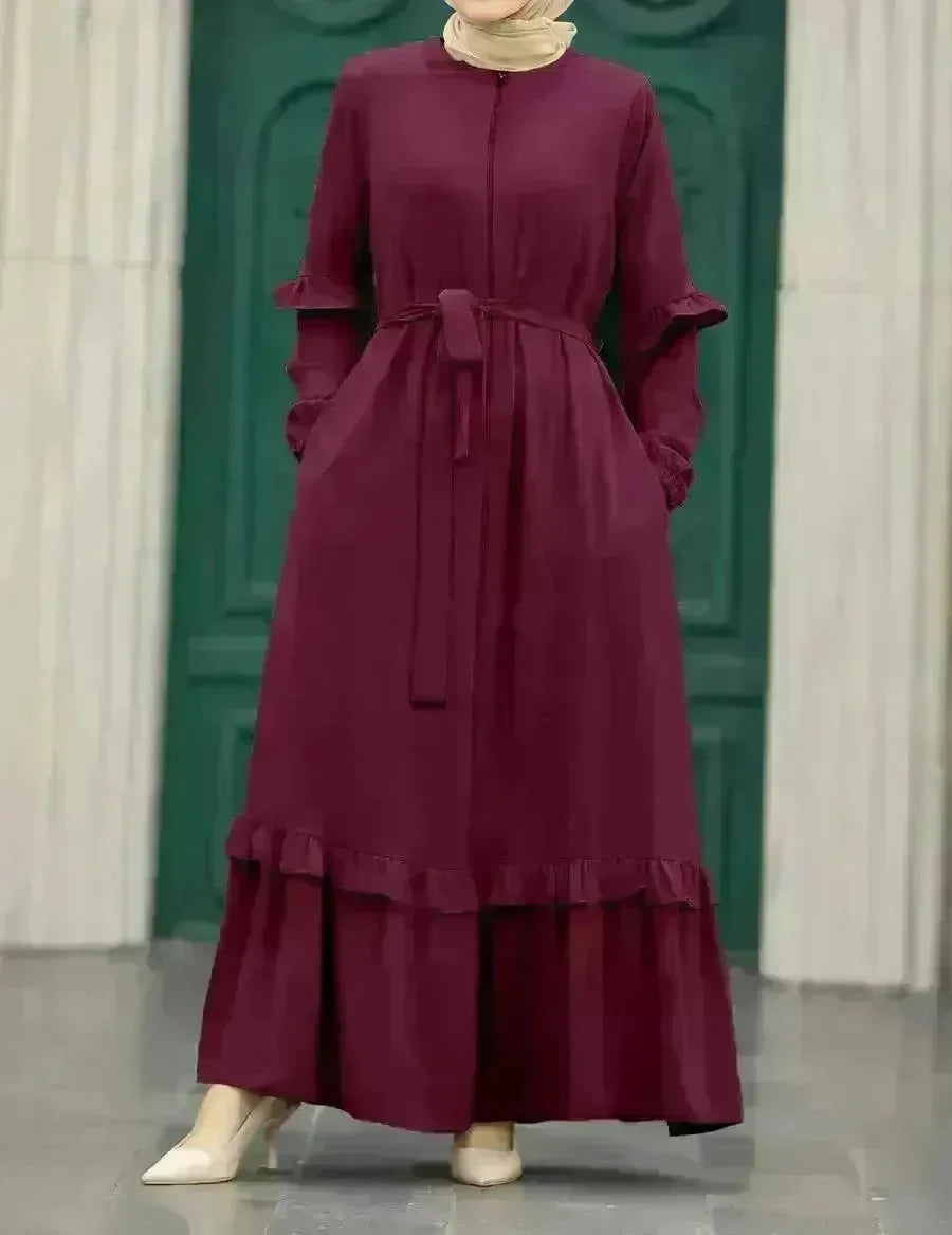 Conservative Hijab Abaya Dress for Arab Dubai Turkey Middle Eastern Women - EX-STOCK CANADA
