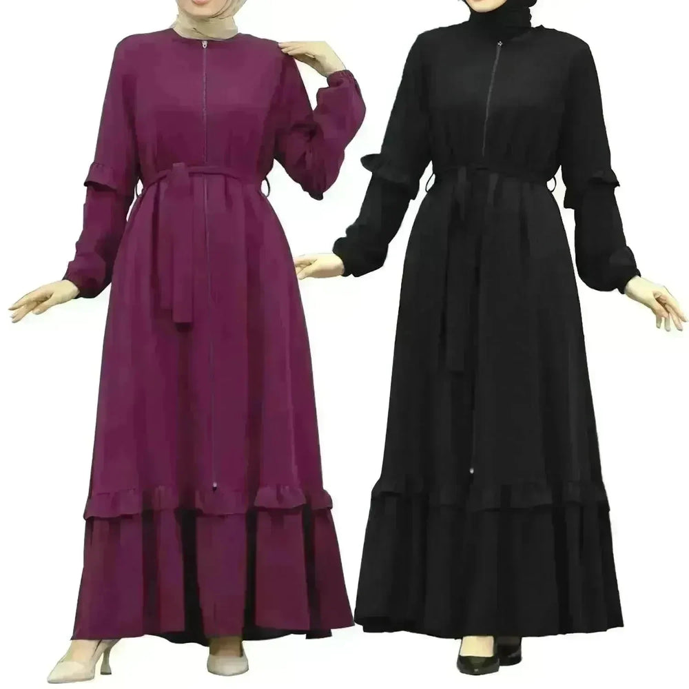 Conservative Hijab Abaya Dress for Arab Dubai Turkey Middle Eastern Women - EX-STOCK CANADA