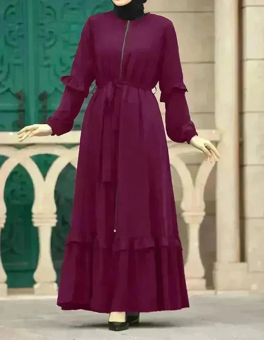 Conservative Hijab Abaya Dress for Arab Dubai Turkey Middle Eastern Women - EX-STOCK CANADA