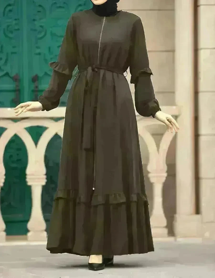Conservative Hijab Abaya Dress for Arab Dubai Turkey Middle Eastern Women - EX-STOCK CANADA
