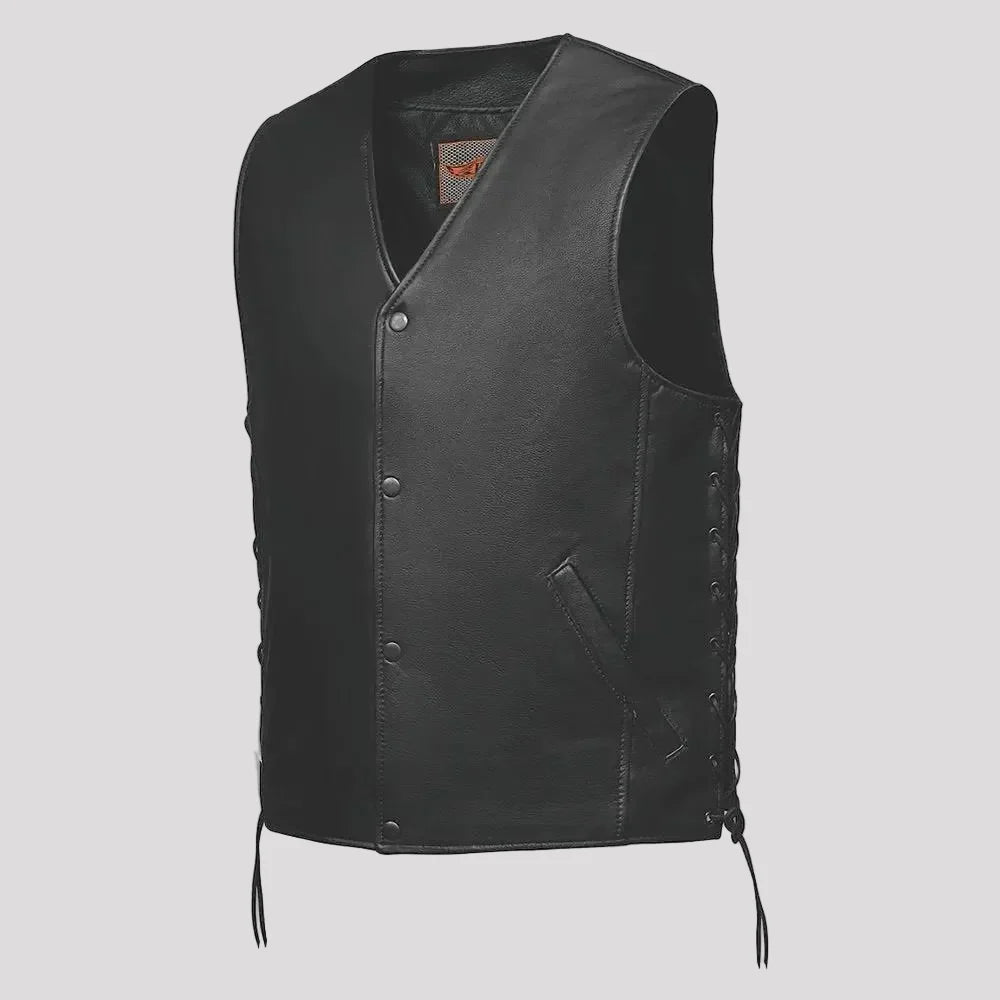 Unik International Men's Laced Side Motorcycle Vest 