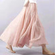 Cotton Linen Style Skirt, Soft And Flowing Skirt, Travel Skirt, Beach Skirt, Gift For Daughter, Pink Skirt, Custom Size - EX-STOCK CANADA