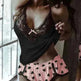 Cotton Strap lace pajamas - EX-STOCK CANADA