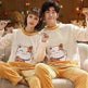 Couples Warm And Velvet Thickened Flannel Home Service Pajamas Set - EX-STOCK CANADA