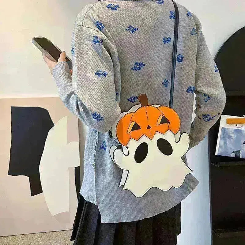 Creative 3D Pumpkin Ghost Shoulder Bag: Cute Women's Purse - EX-STOCK CANADA