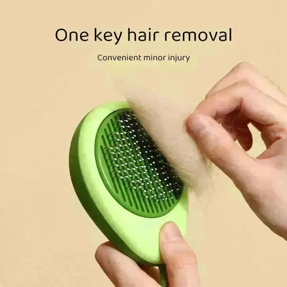 Creative Cat Grooming Comb Portable Massage Brush One-Button Remove Floating Hair Scraper Cats Dogs Pet Self Cleaning Tool Accessories - EX-STOCK CANADA