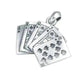 Creative Flush Poker S925 Sterling Silver Pendant - EX-STOCK CANADA