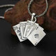 Creative Flush Poker S925 Sterling Silver Pendant - EX-STOCK CANADA