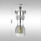 Creative kitchen appliances hand glass grinder with pepper mill - EX-STOCK CANADA