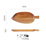 Creative Quality Acacia Wooden Leaf Design Food Tray - EX-STOCK CANADA