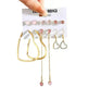 Creative Simple Retro Love Star Chain Ear rings Set - EX-STOCK CANADA