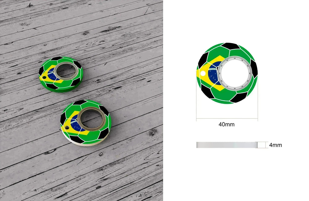 Creative Soccer World Teams Fidget Spinner Anti-Anxiety Relieves Stress Toy Keychain - EX-STOCK CANADA