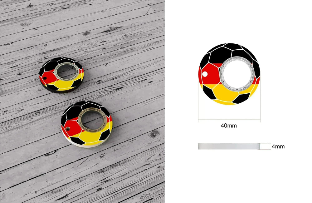 Creative Soccer World Teams Fidget Spinner Anti-Anxiety Relieves Stress Toy Keychain - EX-STOCK CANADA