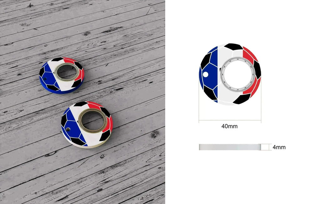 Creative Soccer World Teams Fidget Spinner Anti-Anxiety Relieves Stress Toy Keychain - EX-STOCK CANADA