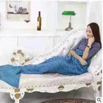 Creative Winter Woolen Mermaid Tail Sofa Blanket - EX-STOCK CANADA