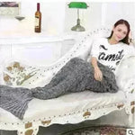 Creative Winter Woolen Mermaid Tail Sofa Blanket - EX-STOCK CANADA