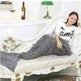 Creative Winter Woolen Mermaid Tail Sofa Blanket - EX-STOCK CANADA
