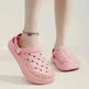 Cross-woven Clogs Shoes Summer Platform Baotou Dual-use Slippers Outdoor Garden Indoor Floor Bathroom Cozy Slipper Women House Shoes - EX-STOCK CANADA