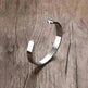 Custom Laser Engraving Smooth Stainless Steel Fine Bangle Jewelry C-shaped Bracelet - EX-STOCK CANADA