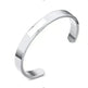 Custom Laser Engraving Smooth Stainless Steel Fine Bangle Jewelry C-shaped Bracelet - EX-STOCK CANADA