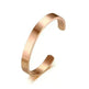 Custom Laser Engraving Smooth Stainless Steel Fine Bangle Jewelry C-shaped Bracelet - EX-STOCK CANADA