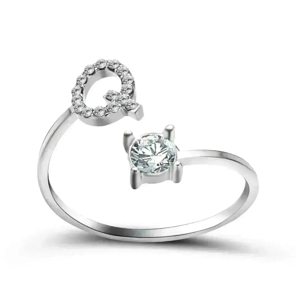 Customizable 26-Letter Ring: Fashionable & Elegant Jewelry - EX-STOCK CANADA