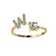 Customizable 26-Letter Ring: Fashionable & Elegant Jewelry - EX-STOCK CANADA