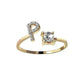 Customizable 26-Letter Ring: Fashionable & Elegant Jewelry - EX-STOCK CANADA