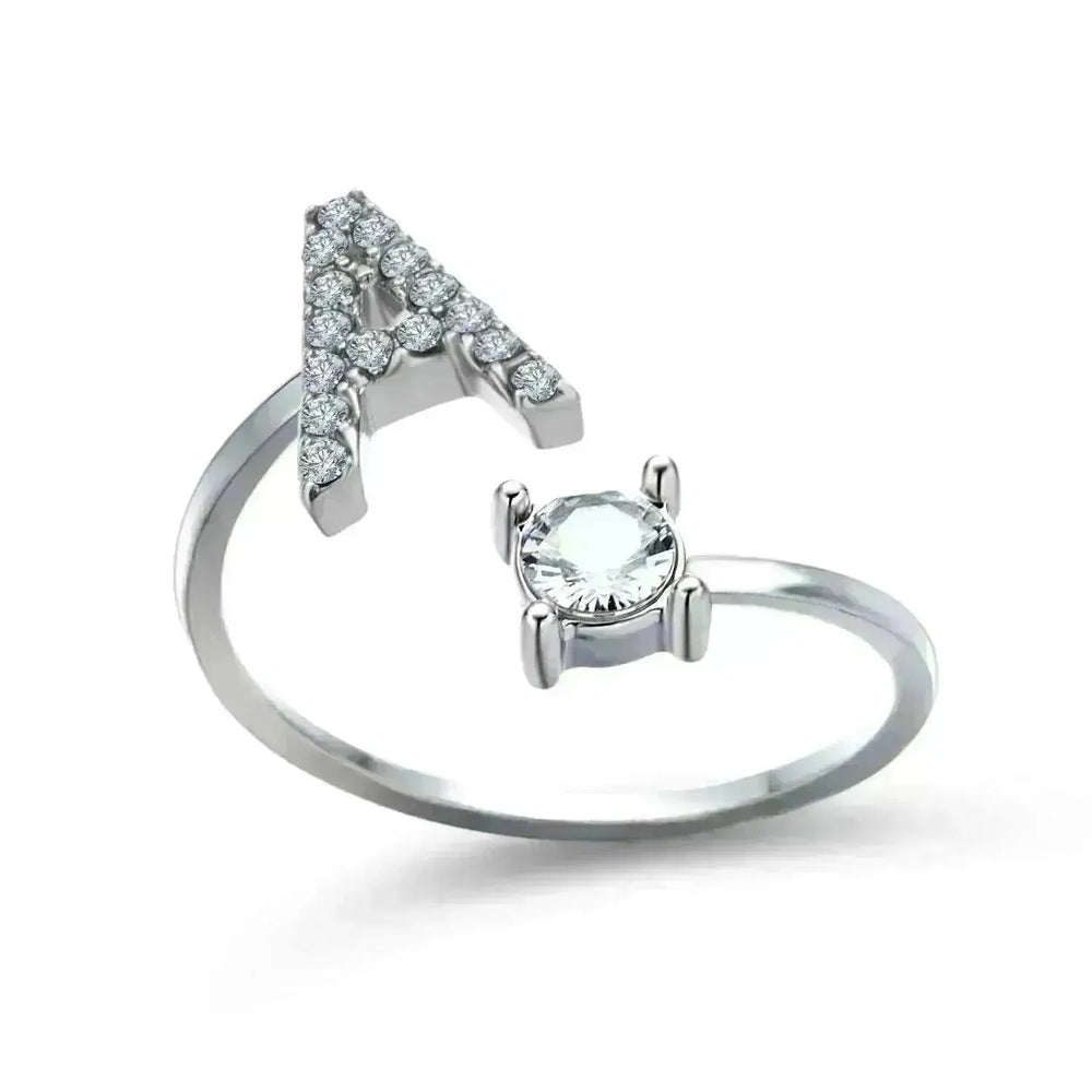 Customizable 26-Letter Ring: Fashionable & Elegant Jewelry - EX-STOCK CANADA