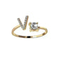 Customizable 26-Letter Ring: Fashionable & Elegant Jewelry - EX-STOCK CANADA