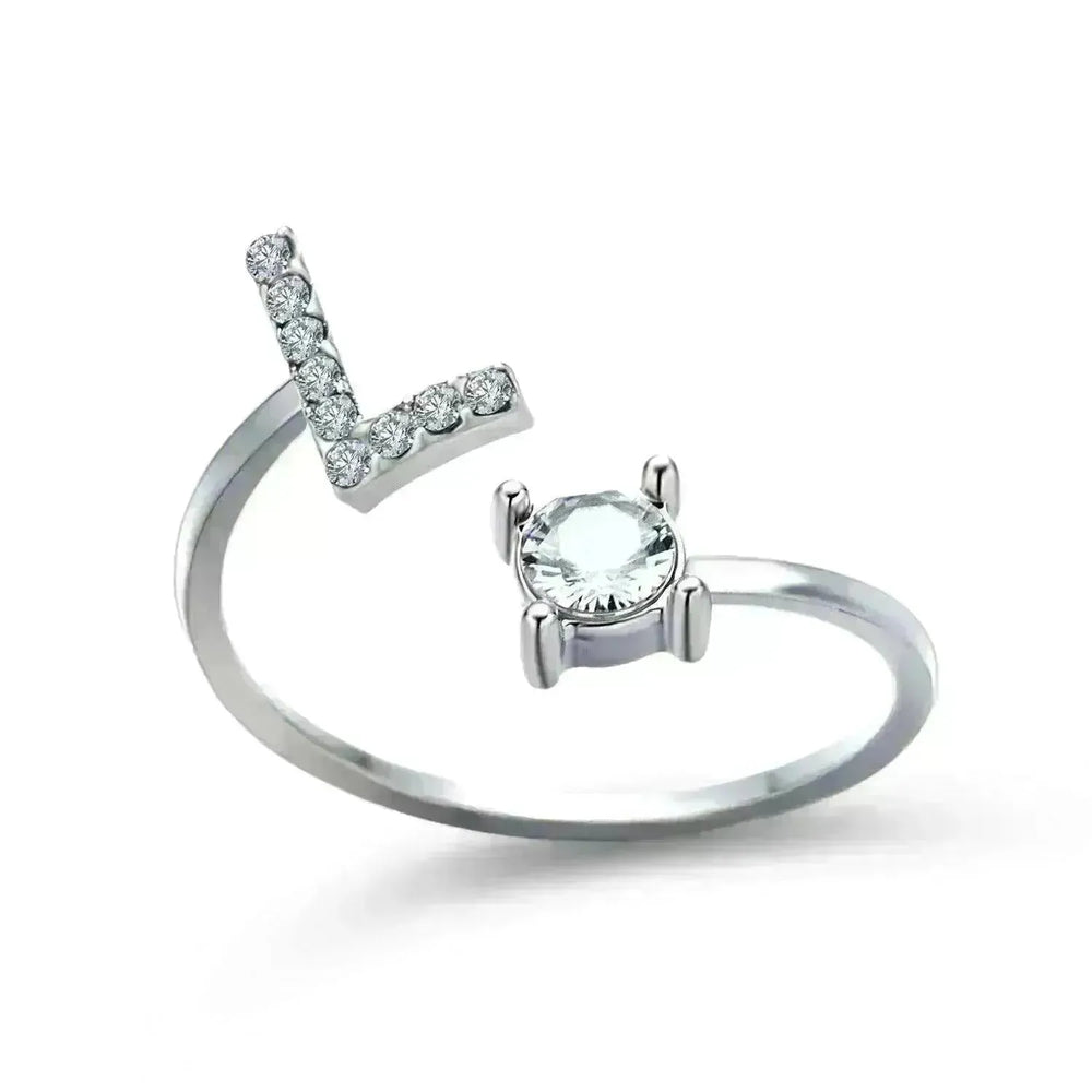 Customizable 26-Letter Ring: Fashionable & Elegant Jewelry - EX-STOCK CANADA