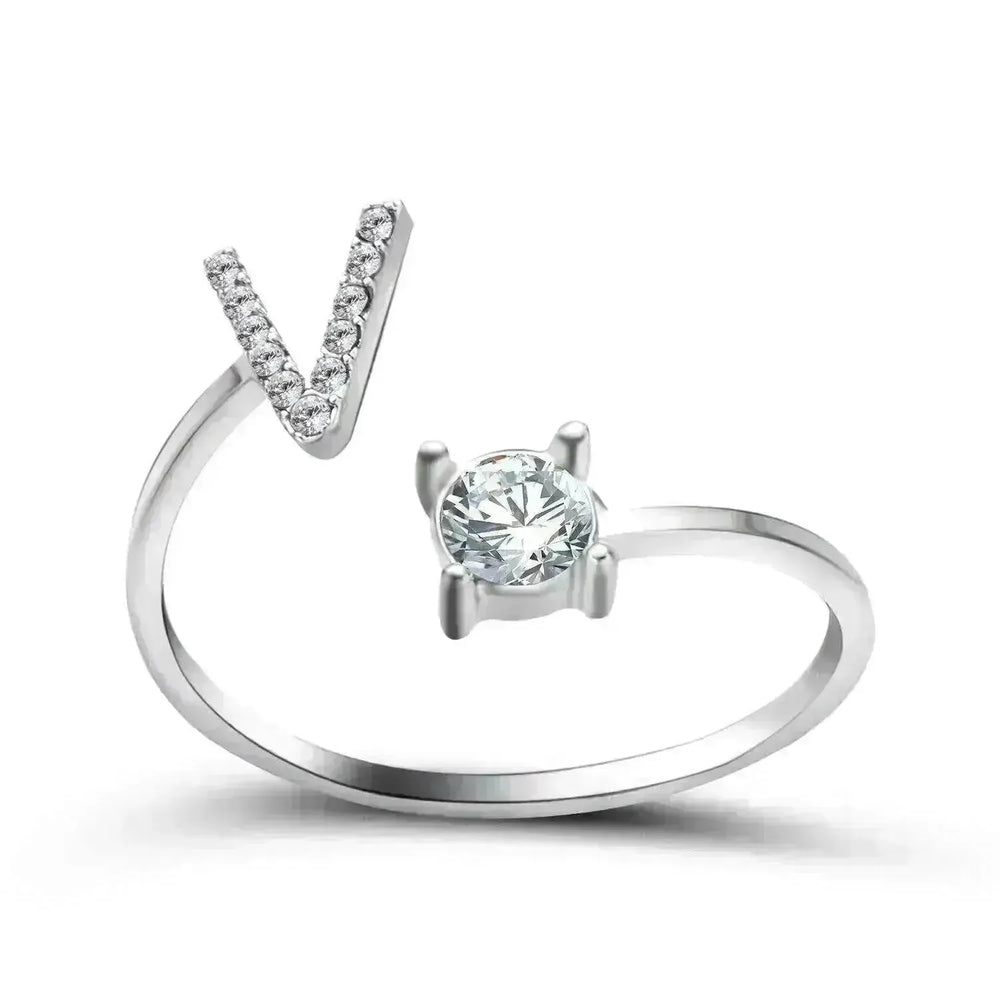Customizable 26-Letter Ring: Fashionable & Elegant Jewelry - EX-STOCK CANADA